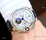 Best Fake Cartier ballon bleu Tourbillon 45mm Watches White Dial